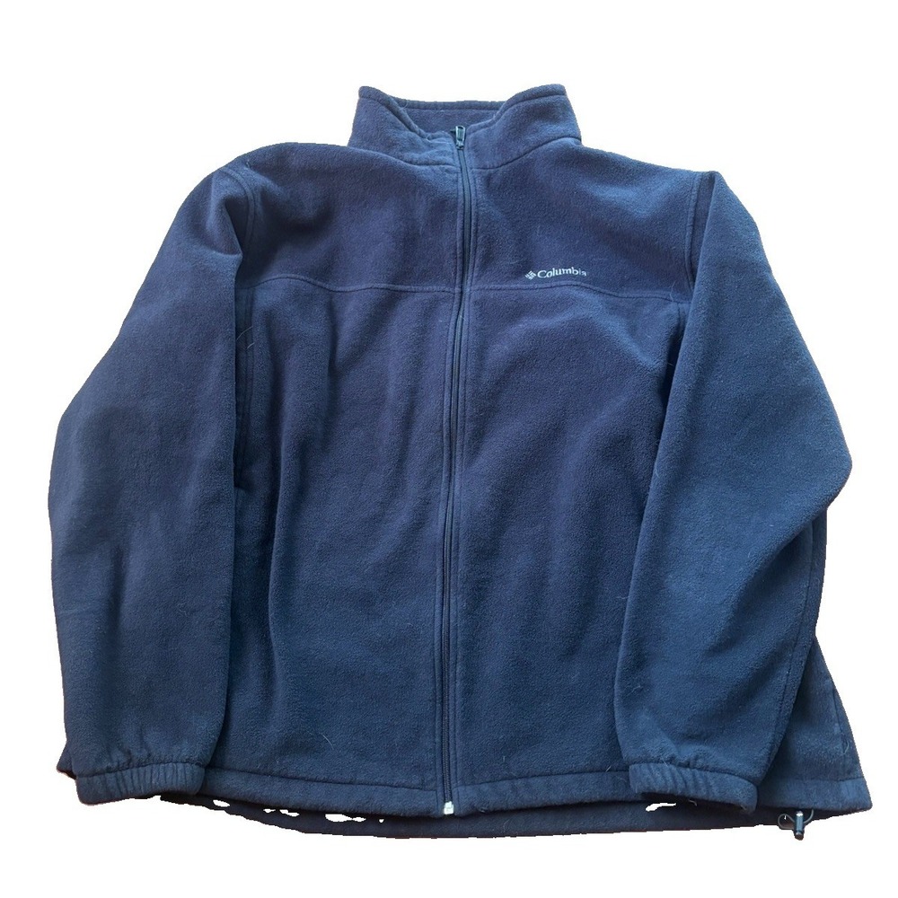 Columbia Charcoal Fleece Lightweight Jacket Outdoors Zip Up Mens Size 4XL Black